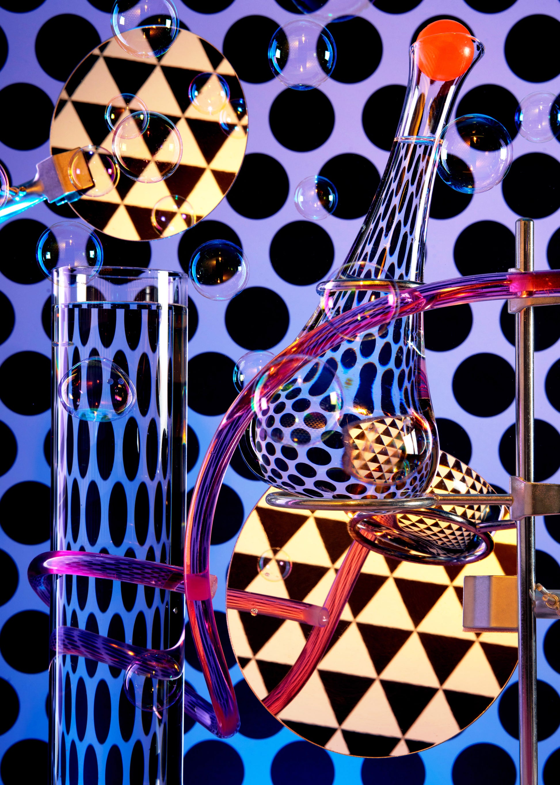 Custom Triangles Vinyl Photography Backdrop by Club Backdrops