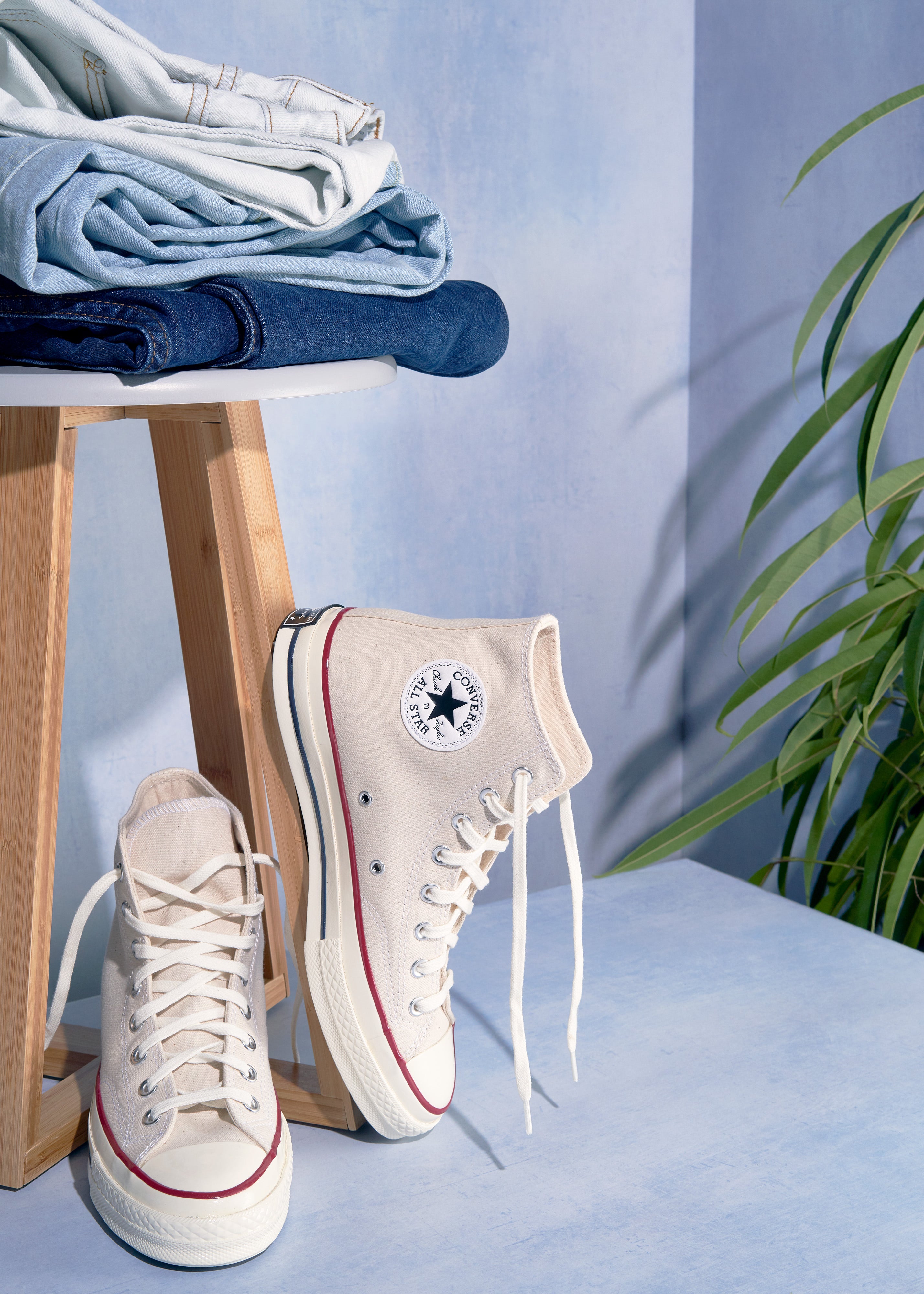 Converse on sale washed denim